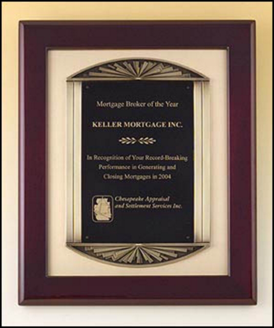 Rosewood Plaque with Bronze Casting (14"x17")